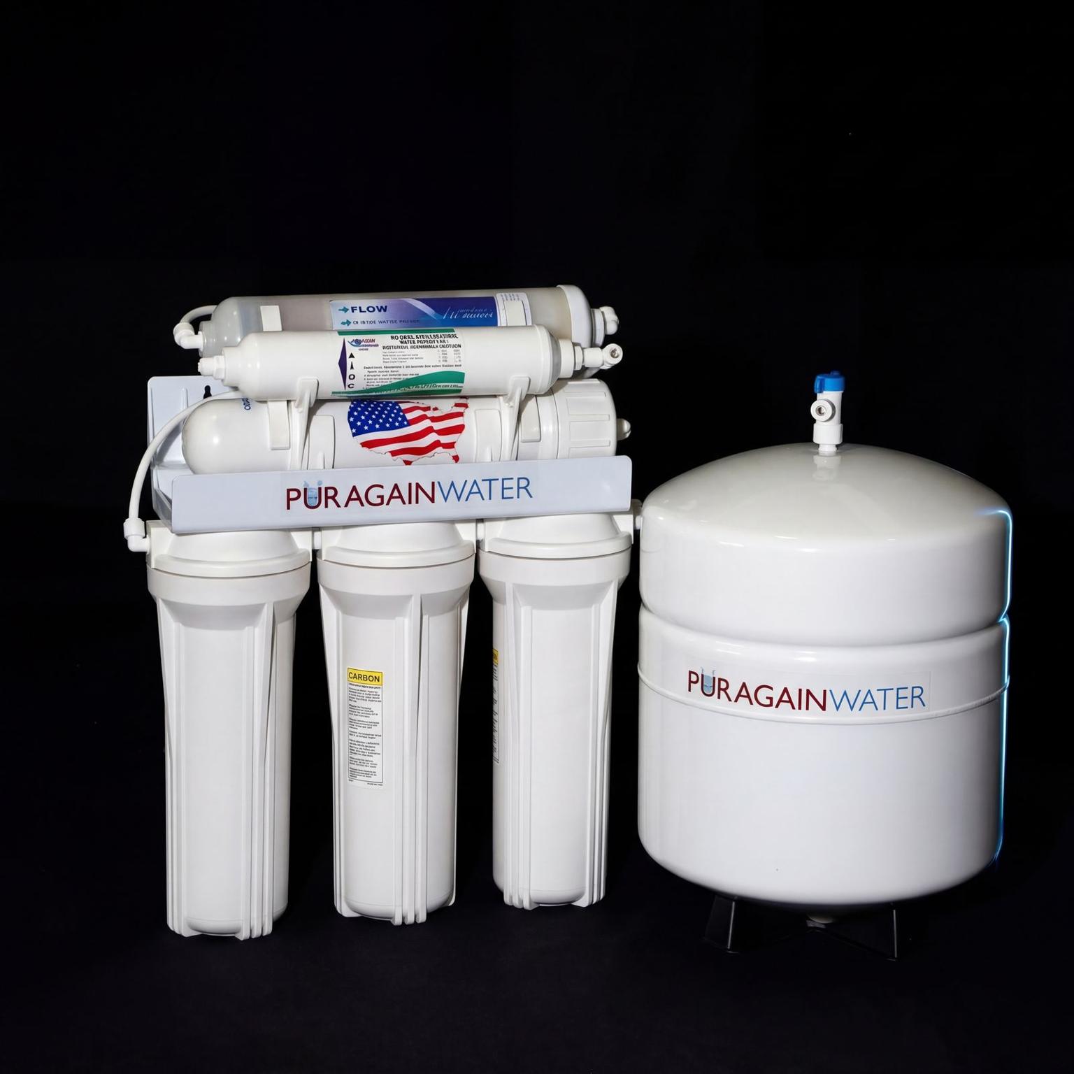 6-Stage Alkaline Reverse Osmosis System by Puragain Water